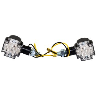 Blinker Paar hinten LED Mini CROSS schwarz E-geprft