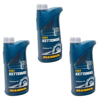 Motorsge Kettensge L Kette Kettenl MANNOL MN1101-1 3 X 1 Liter