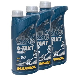 Engineoil Engine oil for 4-stroke tractors lawnmowers Agro SAE 30 MANNOL API SG 3 X 1 liters