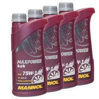 Gearoil Gear Oil MANNOL Maxpower 4x4 75W-140 API GL 5 LS...