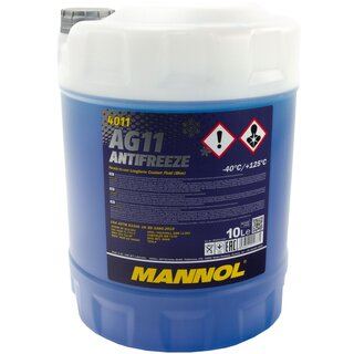 Radiatorantifreeze MANNOL Longterm Antifreeze 10 liters premix -40  C blue