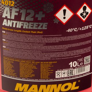 Radiatorantifreeze MANNOL Longterm Antifreeze 10 liters premix -40  C red