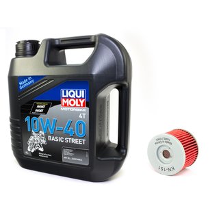 Engine oil mineral 10W40 4 liters + oil filter KN151