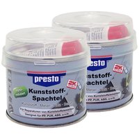 Presto 2K Kunststoff Spachtel 2 X 250 g schwarz