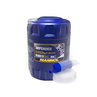 Engineoil Engine oil semisynthetic MANNOL Defender 10W-40 API SN 20 liters incl. Outlet Tap
