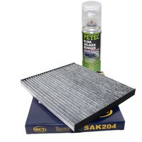 Innenraumfilter SAK204 + Klimaanlagen Reiniger 500 ml PETEC