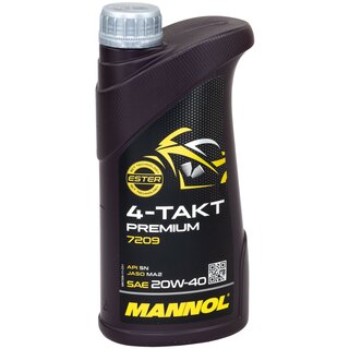 Motorl Motor l MANNOL 4-Takt Premium 20W40 API SN 1 Liter