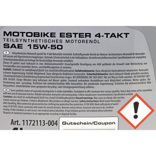 Motorl Set Ester 15W50 4 Liter + lfilter OC574