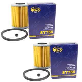 Kraftstofffilter Kraftstoff Filter Diesel SCT ST758 Set 2 Stck