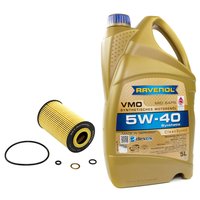 Engineoil set VMO SAE 5W-40 5 liters + Oil Filter SH424P