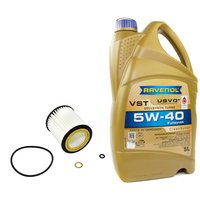 Engineoil set VollSynth Turbo VST SAE 5W-40 5 liters +...