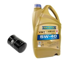 Engineoil set VollSynth Turbo VST SAE 5W-40 5 liters +...