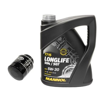 Engineoil set Longlife 5W30 API SN 5 liters + Oil Filter SM5085