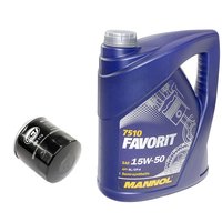 Engineoil set Favorit 15W50 API SL CF CF-4 5 liters + Oil...