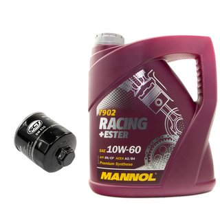 Engineoil set Racing+Ester 10W60 4 liters + Oil Filter SM836