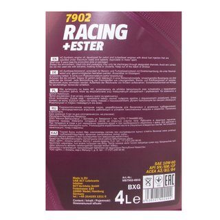 Motorl Set Racing+Ester 10W-60 4 Liter + lfilter SM137