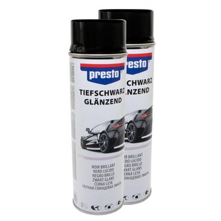 Felgenspray Schwarz glanz Felgenschwarz Rallye Spray Lackspray Presto 428948 2 X 500 ml