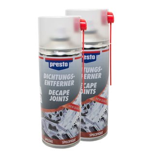 Dichtungsentferner Spray Dichtung Klebstoff & l Entferner Presto 157080 2 X 400 ml