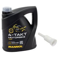 Motorl Motorbike 4-Takt SAE 10W-40 MANNOL API SL 4 Liter...