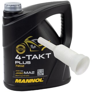 Engine Oil MANNOL 4-stroke Plus API SL SAE 10W-40 4 liters with spout