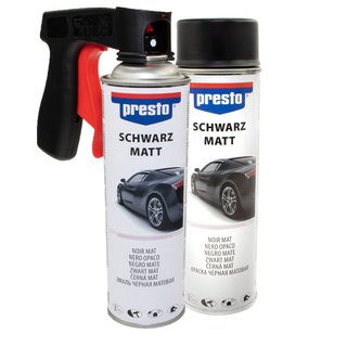 Felgenspray schwarz matt Lack Spray Presto 428955 2 X 500 ml mit Pistolengriff