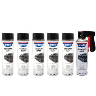 Felgenspray schwarz matt Lack Spray Presto 428955 6 X 500 ml mit Pistolengriff