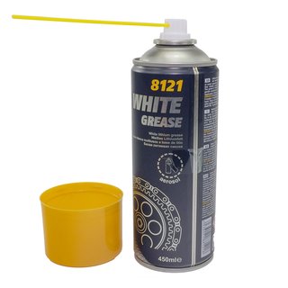 Kettenspray White Grease Sprhfett Mannol 8121 3 X 450 ml mit Pistolengriff