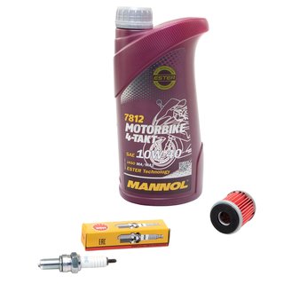 Maintenance Set oil 1L + oil filter + spark plug