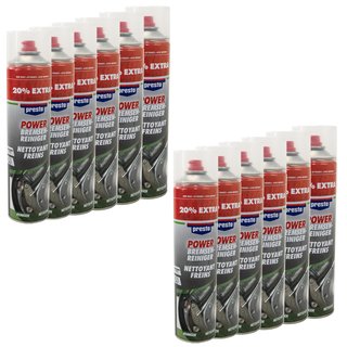 Brake Cleaner Power Parts Cleaner Spray Presto 307287 12 X 600 ml