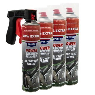 Brake Cleaner Power Parts Cleaner Spray Presto 307287 4 X 600 ml with pistolgrip