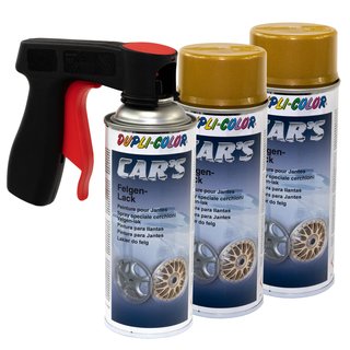 Rim wheel paint spray Cars Dupli Color 385902 Gold 3 X 400 ml with pistolgrip