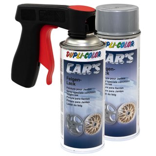 Rim wheel paint spray Cars Dupli Color 385919 silver 2 X 400 ml with pistolgrip