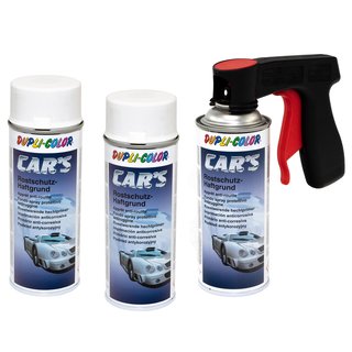 Haftgrund Grundierung Rostschutz Cars Dupli Color 218194 Weiss 3 X 400 ml mit Pistolengriff