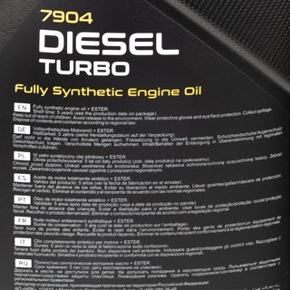Engine oil set 5W40 Diesel Turbo 5 liters + oil filter SH 4066 P