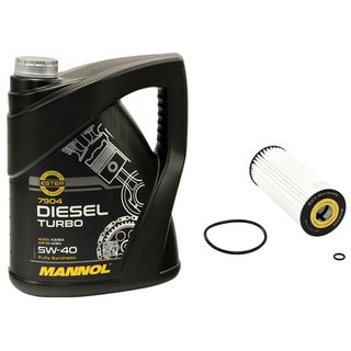 Motorl Set 5W40 Diesel Turbo 5 Liter + lfilter SH420L