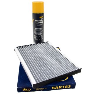 Cabin filter SCT SAK183 + cleaner air conditioning 520 ml MANNOL