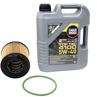 Engineoil set Top Tec 4100 5W-40 5 liters + Oilfilter Febi 23468