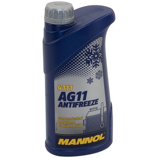 Khlerfrostschutz Konzentrat MANNOL AG11 Longterm -40C 1 Liter blau
