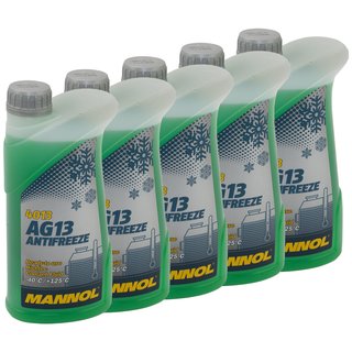 Khlerfrostschutz MANNOL Frostschutz Antifreeze 5 X 1 Liter Fertiggemisch -40C grn AG13 G13