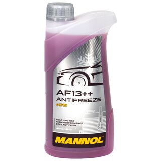 Khlerfrostschutz MANNOL AF13++ Antifreeze 12 X 1 Liter Fertiggemisch -40C rot