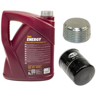 Motorl Set 5W30 5 Liter + lfilter SM104 + lablassschraube 38179