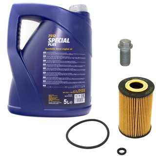 Engineoil set Special Plus 10W30 API SN 5 liters + Oil Filter SH435P + Oildrainplug 08277
