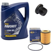 Motorl Set Favorit 15W-50 API SL CF CF-4 5 Liter +...