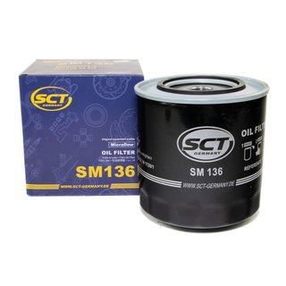 Engine Oil Set 20W-50 5 liters + oil filter SCT SM136 + Oildrainplug 03272