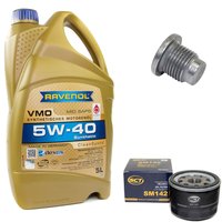 Engineoil set VMO SAE 5W-40 5 liters + Oil Filter SM142 +...