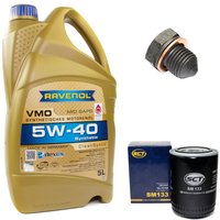 Motorl Set VMO SAE 5W-40 5 Liter + lfilter SM133 +...