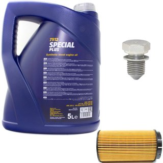 Engineoil set Special Plus 10W30 API SN 5 liters + Oil Filter SH422P + Oildrainplug 15374