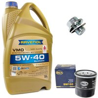 Motorl Set VMO SAE 5W-40 5 Liter + lfilter SM160 +...