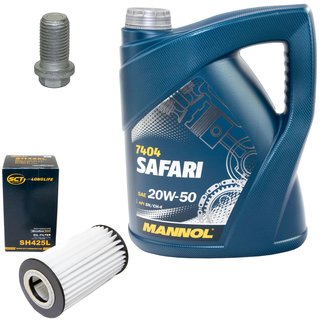 Motorl Set 20W50 5 Liter + lfilter SH425L + lablassschraube 08277