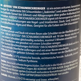Marine EVA Schaumdeckreiniger Deckreiniger Autosol 11 015600 5 X 1 Liter Flasche